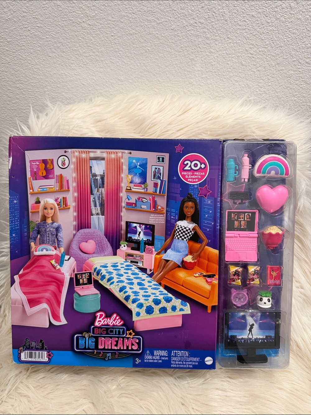 Barbie PLAYSET BIG CITY BIG DREAMS DOLL HOUSE FURNITURE NEW IN BOX! COMPLETE SET